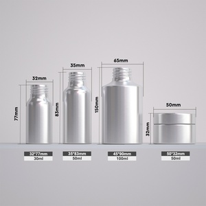 Envase Cosmético de Aluminio Premium, Juego de Envases Metálicos para Crema, Botella Reciclable para Cuidado de la Piel Profesional - Product Image 2
