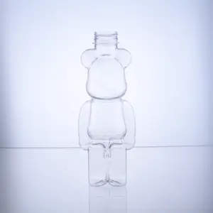 500ml暴力クマミルクティージュースボトルペット透明プラスチック包装ボトル