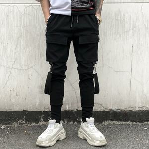 NEW Hot Side Pockets Pencil Pants Mens Hip Hop Patchwork Cargo Ripped Sweatpants Joggers Trousers Male Fashion Full Length Pants - Product Image 2