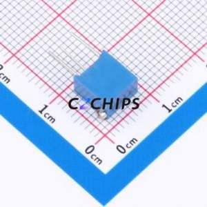 Résistance/potentiomètre réglable 3266X-104, composant traversant (THT)-3P, 6,8x4,7 mm, résistance 100 kOhm, 10 %, 500 mW, 250 ppm/ ℃ - Product Image 2