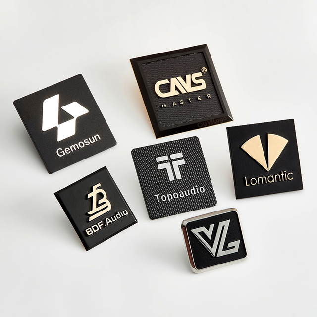 Customized Audio Aluminium Label Personalized Audio Electronics Brand Logo Metal Nameplate Audio Equipment Nameplate Badge