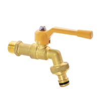 Robinet d'arrêt mural extérieur moderne TMOK 1/2"*3/4" en laiton pour machine à laver