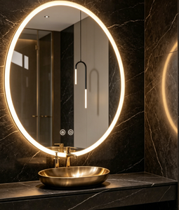 Modern <b>LED</b> Bathroom <b>Mirror</b> Oval <b>Wall</b> Mounted Vanity <b>Mirror</b> Backlit Dressing <b>Mirror</b> for Bathroom - Product Image 3