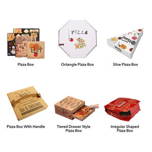 Boîte à <span class=keywords><strong>pizza</strong></span> personnalisée avec impression <span class=keywords><strong>de</strong></span> logo, 6, 8, 10, 12 pouces, en carton ondulé recyclable, qualité alimentaire, <span class=keywords><strong>emballage</strong></span> à emporter pour restauration rapide - Product Image 2