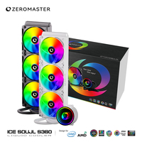 Refroidisseur liquide pour processeur AIO ARGB Zeromaster OEM 360 mm, radiateur de refroidissement par eau haute performance, double ventilateur, Intel LGA1700 AMD AM5