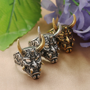 Men's Dragon <b>Head</b> Ring Gold Tone Punk <b>Style</b> Statement Jewelry Gift - Product Image 3