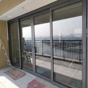 Gazebo Flessibile Zeyi con Porte Sovrapposte Antigraffio per Patio, Sistema di Scorrimento per Porte a Scomparsa in Alluminio Resistente - Product Image 1