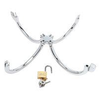BDSM Acier Inoxydable Bondage Croix Métal Esclave Bondage Poignets Fétiche Jouets Autres Produits Érotiques