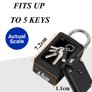 Custom logo Wholesale Hook Key Storage Lock Box 4 Digit Combination <strong>Padlock</strong> for <strong>Gym</strong> Locker - Product Image 3