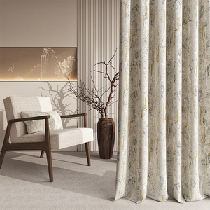 Шторы на заказ в европейском стиле из жаккардовой ткани, двухслойные, роскошные, с S-образными складками, светонепроницаемые, для гостиной и спальни - Product Image 2