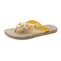 Tongs d'été à fleurs de marguerites pour femmes et filles Sandales de plage