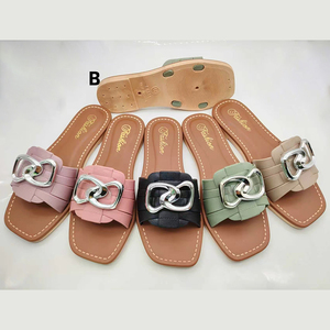 Sandales plates en PVC légères et confortables pour femmes, style simple, décontractées, plage, mode en gros - Product Image 3