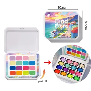 ยูอาร์ ชูการ์ 4 อิน 1 เจลเพ้นท์ 16 สี สำหรับไล่สี ปั๊มลาย วาดลวดลาย ยูวี/แอลอีดี เจลไล่สีแบบปาตติ้ง พาเลทเจล - Product Image 6
