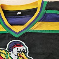 Maillot de hockey Tocament Mighty Ducks pour adulte unisexe, costume de film 33 Goldberg, en polyester, détection par aiguille