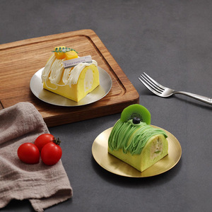 Thickened Stainless Steel Round Tray Gold Color Restaurant Serving Dish Dishwasher Safe Multiple Sizes - Product Image 3
