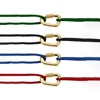 Bracelet en argent 925 Gemnel pour homme, cordon réglable avec mousqueton, bijoux en corde audacieux pour streetwear
