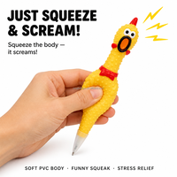 Poulet en caoutchouc qui couine, jouet anti-stress, jouet sensoriel en vinyle souple, dinde qui couine, cadeau de fête, cadeaux de Thanksgiving pour enfants