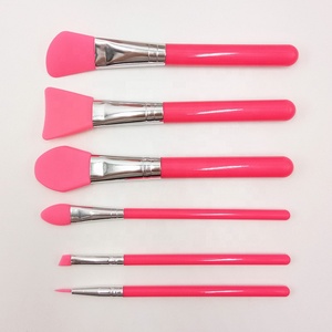 Vert Rose Rouge 6PCS Silicone Maquillage Pinceau Ensemble <span class=keywords><strong>Masque</strong></span> Facial Fond De Teint Brosses Cosmétique Fard À Paupières Sourcils Brosse <span class=keywords><strong>Kit</strong></span> - Product Image 3