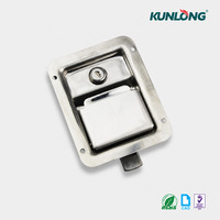 Serrure à panneau plat avec poignée à palette et cylindre de verrouillage à clé pour équipement de tamis vibrant et couvercles de machines industrielles