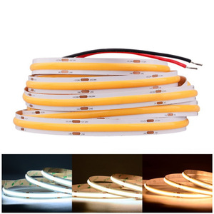 แถบไฟ LED แบบยืดหยุ่น COB ขนาด 8 มม. 5 มม. 10 มม. 12V 24V แรงดันต่ำ ติดตั้งง่ายด้วยกาวในตัว สำหรับตู้เสื้อผ้า ตู้โชว์ ตู้แสดงสินค้า - Product Image 1