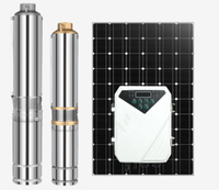 Pompe submersible multistage haute pression en acier inoxydable pour puits profond, à courant continu sans balais, solaire, marine, avec contrôleur externe