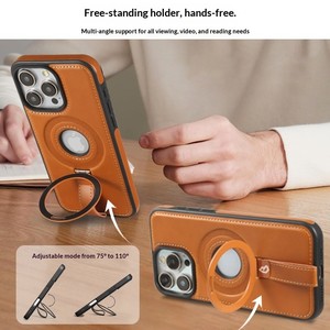 Étuis de téléphone en cuir pour tous les modèles d'iPhone, avec support magnétique et cordon, tout inclus - Product Image 2