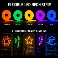 Bande LED néon flexible en silicone extrudé intégré, 2,5 cm, découpable, 14 couleurs, DC12V, IP67, 6x12mm, étanche, pour enseignes néon