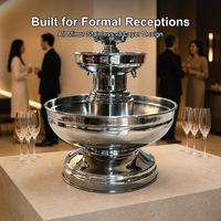 Fontaine à champagne et boissons électrique à 3 niveaux en acier inoxydable, tour à 3 couches pour les fêtes