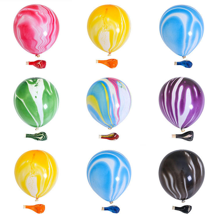 Wholesale 10-inch 2.2-gram Agate Round Printed Balloons Set for Party Supplies Children's Parties Helium-Filled