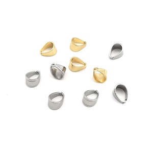 Cierre Irregular de Acero Inoxidable para Fabricación de Joyas, Color Plata y Oro, Conector para Colgantes DIY, Componente de Joyería Anno - Product Image 1