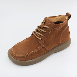 New Autumn and Winter Men's <b>Boots</b> British Retro Cowhide Outdoor Short <b>Boots</b> Height Increasing Men's <b>Work</b> <b>Boots</b> - Product Image 6