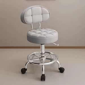 เก้าอี้หมุนหนัง PU ปรับได้เก้าอี้ร้านเสริมสวยสไตล์ธุรกิจเก้าอี้กลมสำหรับร้านตัดผม - Product Image 6