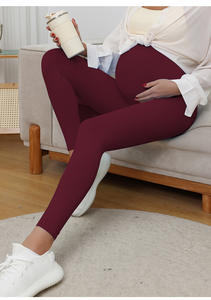 Leggings de <span class=keywords><strong>grossesse</strong></span> et de yoga grande taille en spandex/nylon respirant, anti-transpiration, séchage rapide, taille haute élastique, coupe intégrale - Product Image 4