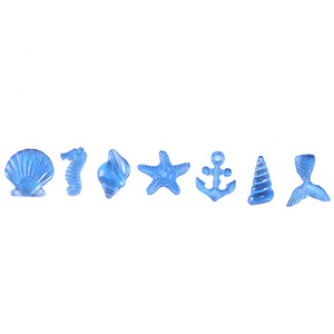 Adornos de resina de vida marina para decoración de acuarios, accesorios de paisaje en miniatura con temática oceánica, con caballito de mar, estrella de mar, concha de pescado - Product Image 5