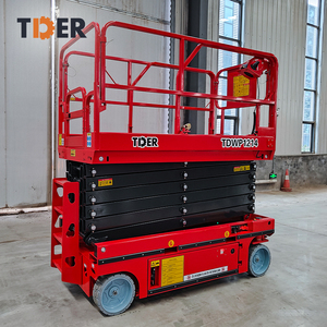 Platform Pengangkat Orang Bertenaga Baterai Asam Timbal Elektrik TDER 12m 14m Self-Propelled Tipe Gunting - Product Image 4