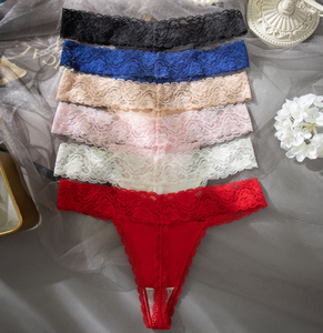 Intimo Sexy da Donna in Cotone, <span class=keywords><strong>Perizoma</strong></span> a Vita Bassa con Fascia in Pizzo per una <span class=keywords><strong>Collezione</strong></span> di Lingerie Quotidiana Comoda ed Elegante - Product Image 6