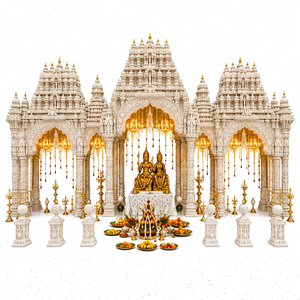 Mandap de boda de lujo con temática Manavarai, estilo tamil, mandap de boda del sur de la India, precio de fábrica, envío en contenedor a EE. UU. - Product Image 1