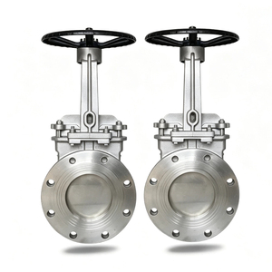 Válvula de Compuerta de Acero Inoxidable de Sellado Rígido PZ73-16P DN450 de Operación Manual Antidesgaste para Drenaje de Lodos y Aguas Residuales - Product Image 1