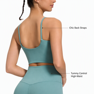 Women Premium Two Piece Yoga Set <b>White</b> <b>Zip</b> Jacket Teal Sports Bra High Waist Leggings Professional Activewear Print Front Quick - Product Image 3