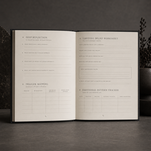 Diario personalizado LABON con cubierta de lino negro, herramienta psicológica para reflexión profunda, registro emocional, diario de tapa dura A5 - Product Image 2