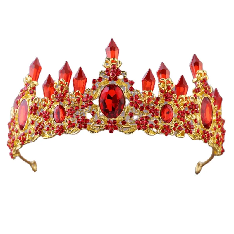 LED Lighted Crystal Bride Tiara Alloy Queen Crown