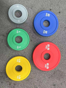 Disques d'haltères en caoutchouc colorés pour entraînement de musculation à domicile Powerlifting <span class=keywords><strong>plaque</strong></span> de <span class=keywords><strong>poids</strong></span> fractionnaire <span class=keywords><strong>plaque</strong></span> de pare-chocs - Product Image 5