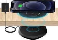 Chargeur sans fil invisible sous le bureau XiaoE Fast 10W, chargeur intelligent pour téléphone portable, 30 mm