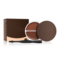 Pommade à sourcils bicolore 2 en 1, crème coiffante pour sourcils, maquillage imperméable longue tenue avec pinceau double extrémité