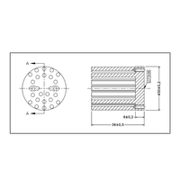 Dissipateur thermique rond personnalisé en aluminium à ailettes brodées, 30mm, pour projecteurs/downlights COB LED 2-4W