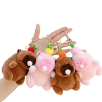 Date de haute qualité en gros Mini Anime Design populaire dessin animé mignon Capybara poupée animaux en peluche et jouets en peluche porte-clés en peluche