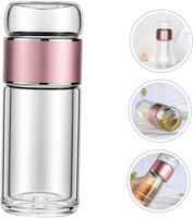 Infuseur à thé en verre à double paroi étanche 280ml tasse de séparation de thé portable pour thé en vrac avec filtre idéal