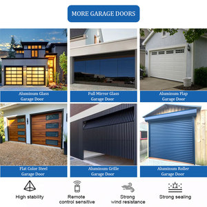 Estilo industrial 12x8 Vidrio Bifold Rolling Puertas Torsion Enrollables Springs Car Aluminio Pie para uso al aire libre Porte Garage - Product Image 4