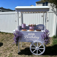Autocollant personnalisé en vinyle PVC auto-adhésif pour la décoration du panneau avant des chariots alimentaires, résistant à l'eau et aux UV, impression éco-solvant/UV, mariage, anniversaire