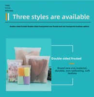 Sacs en polyéthylène transparents à fermeture éclair personnalisés en CPP givré, pochettes d'emballage réutilisables pour vêtements, chaussures, chaussettes, articles vestimentaires, expédition